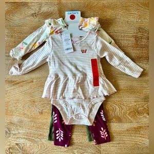 Carter’s Baby Girl 2 Matching Outfit Set. Size 9 months